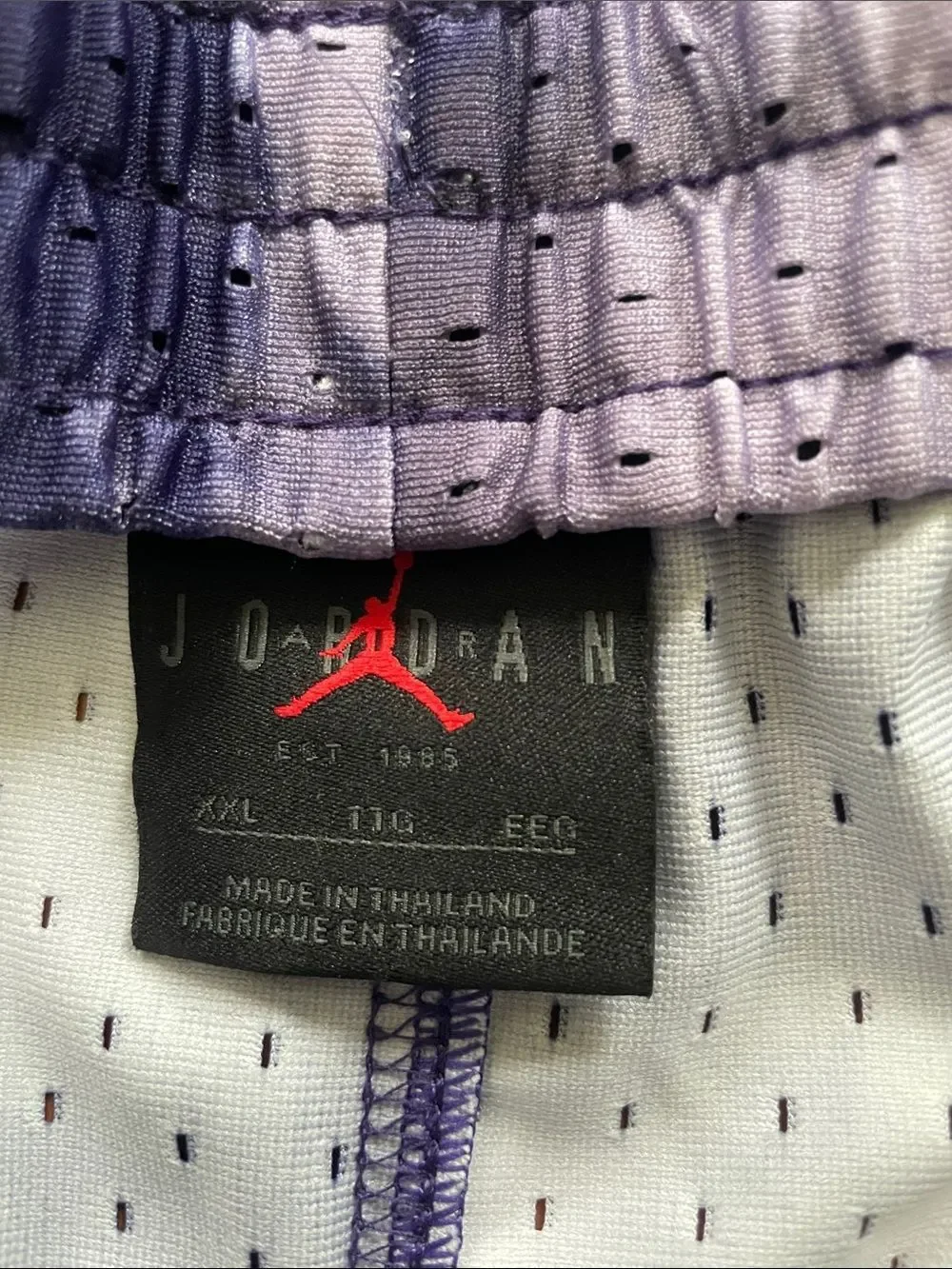 Jordan Dri-Fit Purple Tie Dye Basketball Shorts Men’s Sz XXL